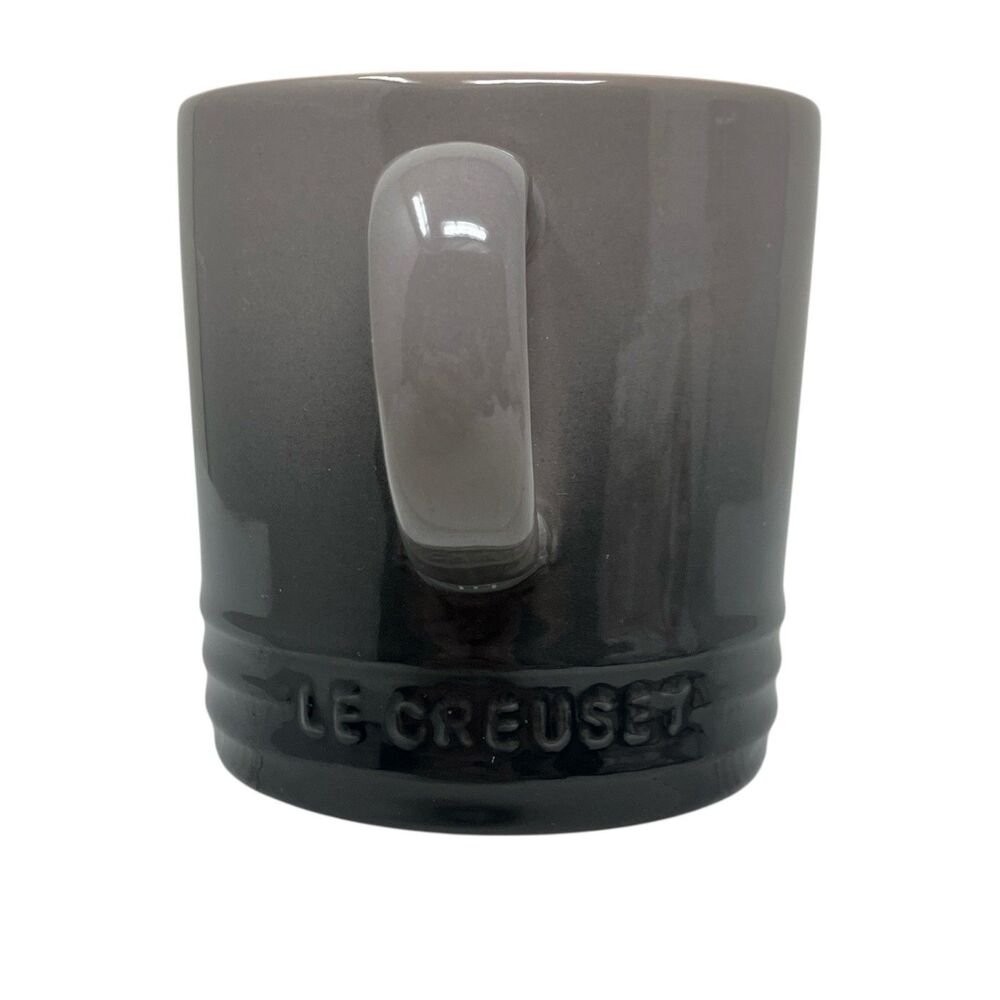 Le‎ Creuset Coffee Mug Gray Flint Stoneware 12oz Shiny Tea Kitchen Ombre NEW
